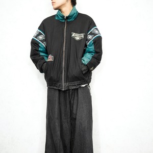 USA VINTAGE NFL EAGLES TEAM EMBROIDERY DESIGN ZIP UP BLOUSON/アメリカ古着NFLチーム刺繍デザインジップアップブルゾン