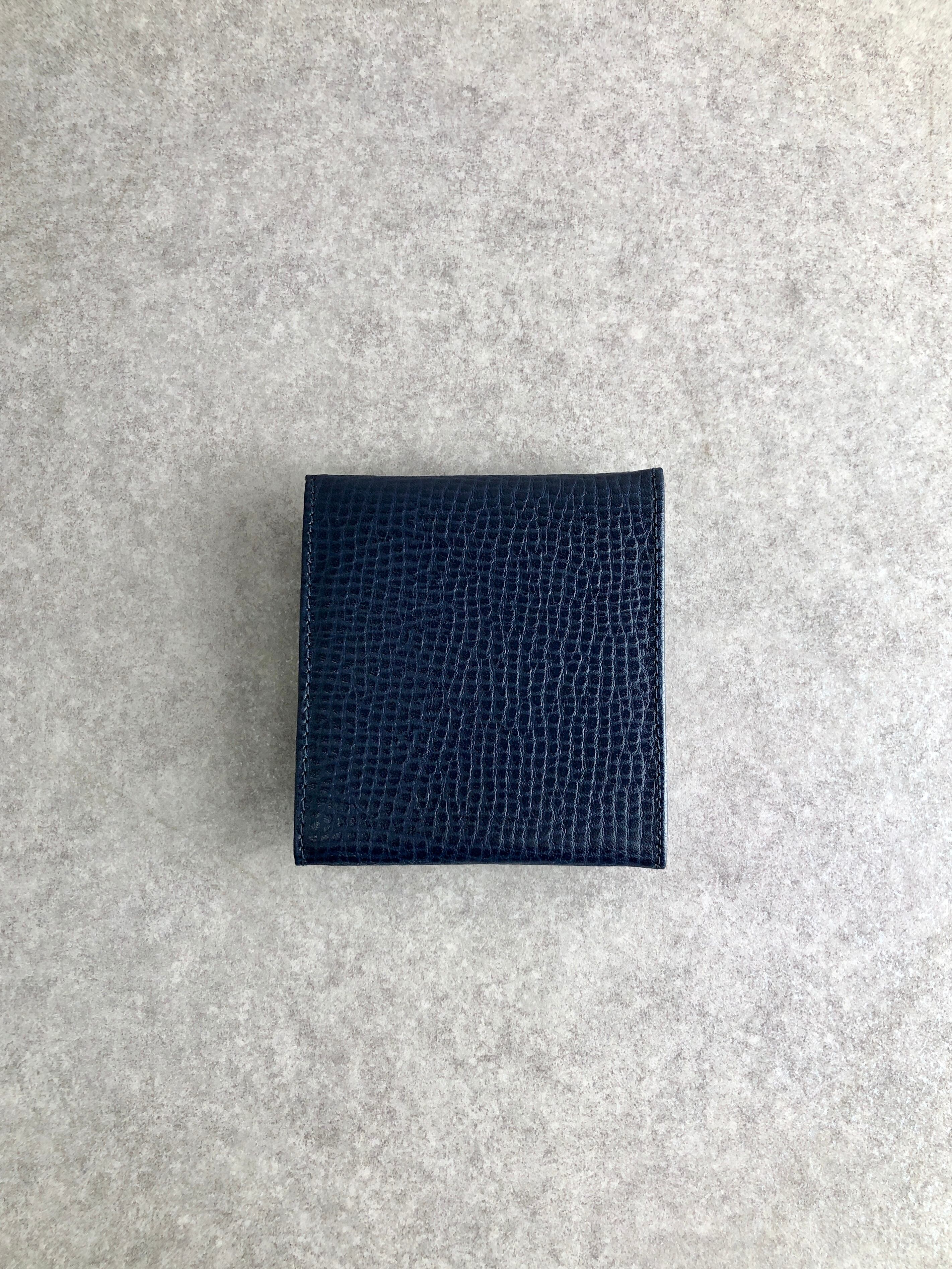 Christian Dior クリスチャン ディオール 財布 ネイビー CD 型押し