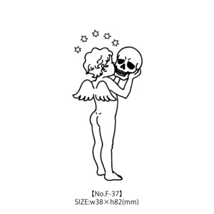 No.037_Angel&skull/2週間肌を染めるタトゥーシール