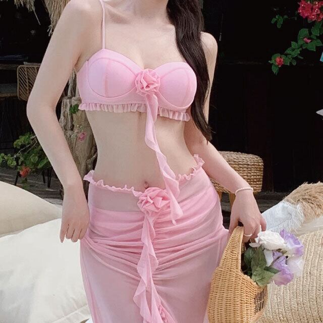 セパレート水着 ピンク セクシー パレオ | y-boueki -import swimwear -