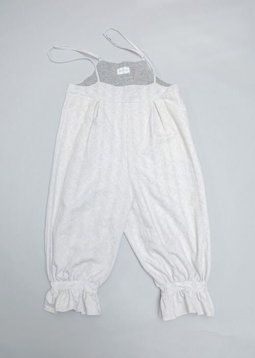 《michirico 2025AW》Jacquard salopette / oyster white / S・M(大人)
