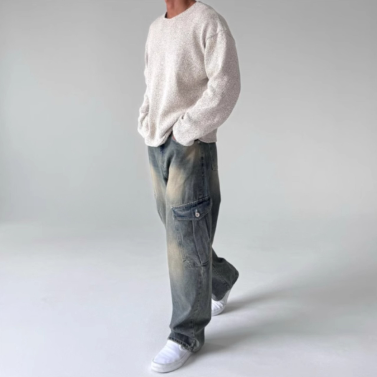 ミックスカラーリラックスニット　0892