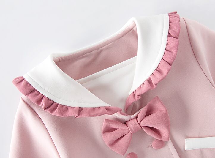セーラー 服 卒園式 卒業式 女の子 子供服 ツイード セットアップ スーツ 可愛い ピンク 長袖 在庫変動激しいです 気になる方は在庫をお問い合わせください Antoinette