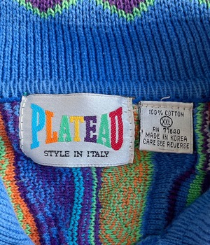 Vintage 80-90s L 3D Knit -PLATEAU-