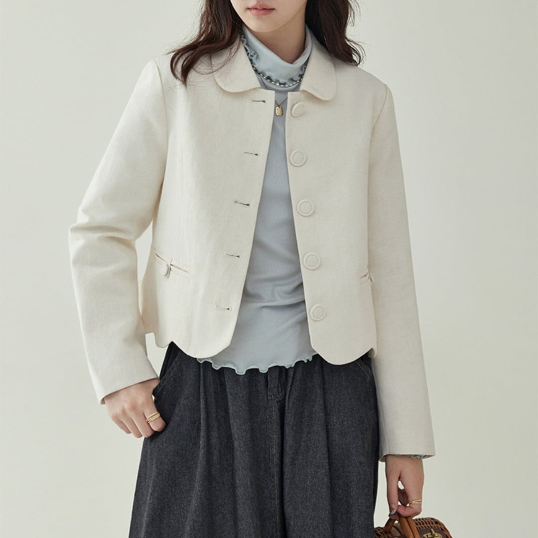 short wave hem jacket