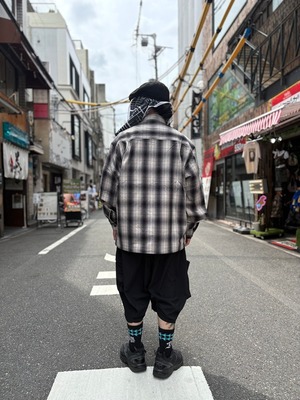 GENIUS CRAft / OMBRE CHECK SHIRT L/S / オンブレーチェックシャツ / ワイドシルェット / ボックスシルエット