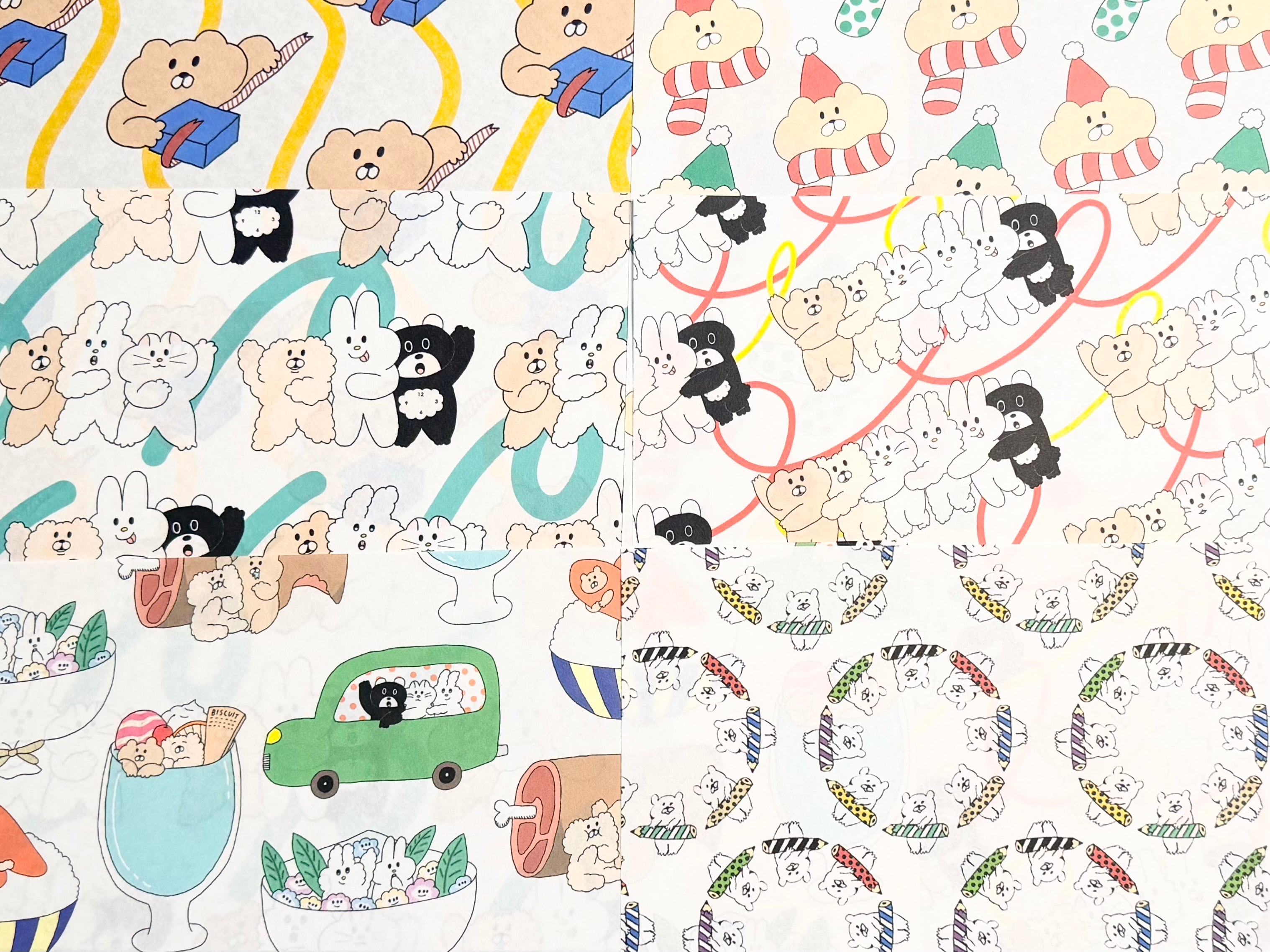 おためし！くまたちの紙セット(ミニ)