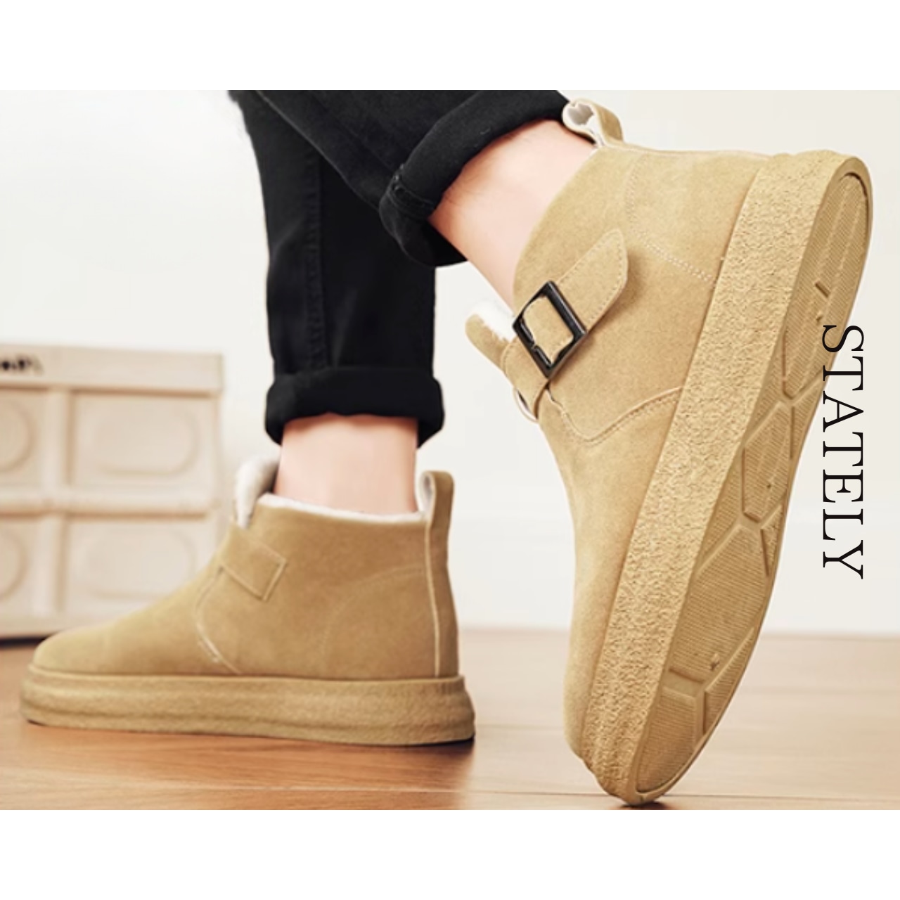 スエード ウォームショートブーツ/3color_S05・画像4