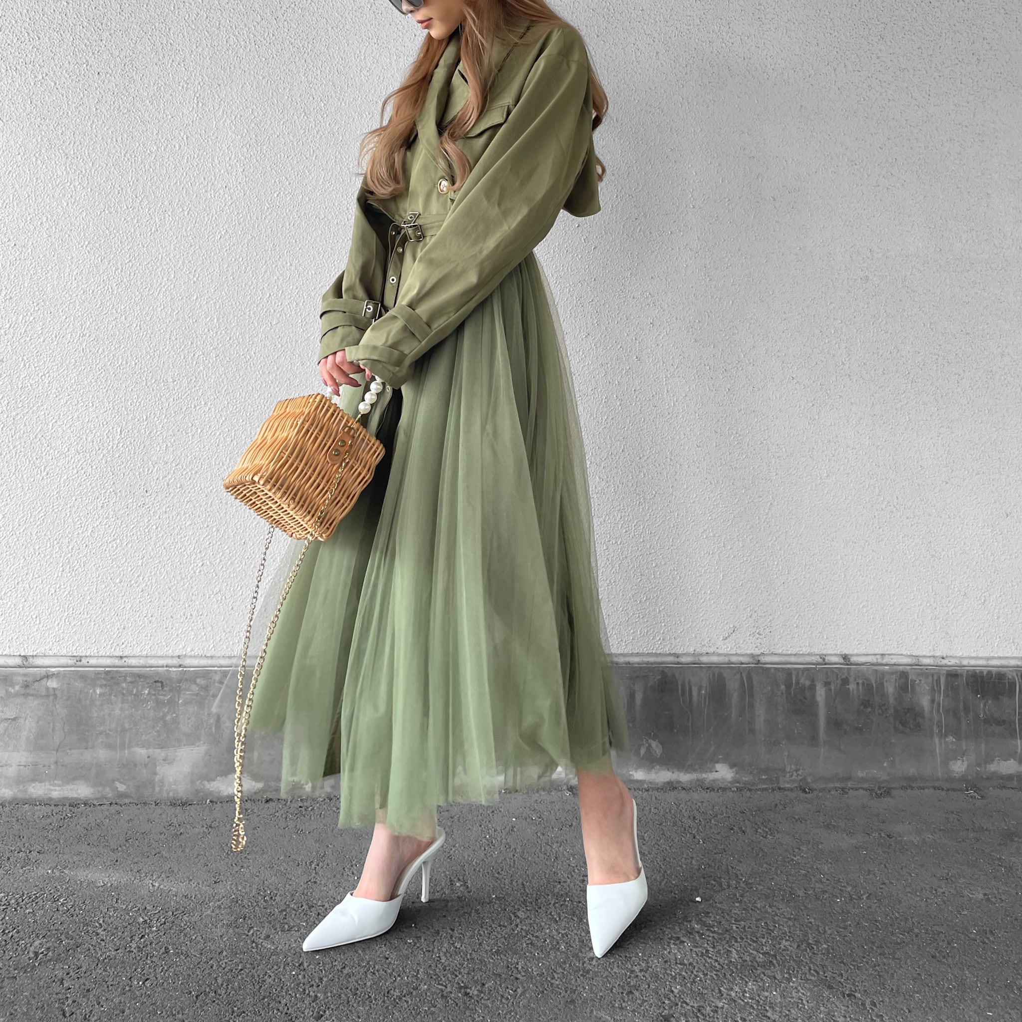 オーガンジー トレンチコート Organdy trench coat 【2color】 | Pay ID