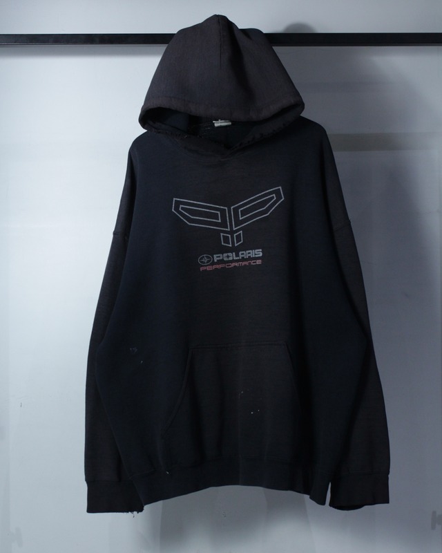 【Caka BLACK】"POLARIS" Print Design Good Fade Pullover Hoodie