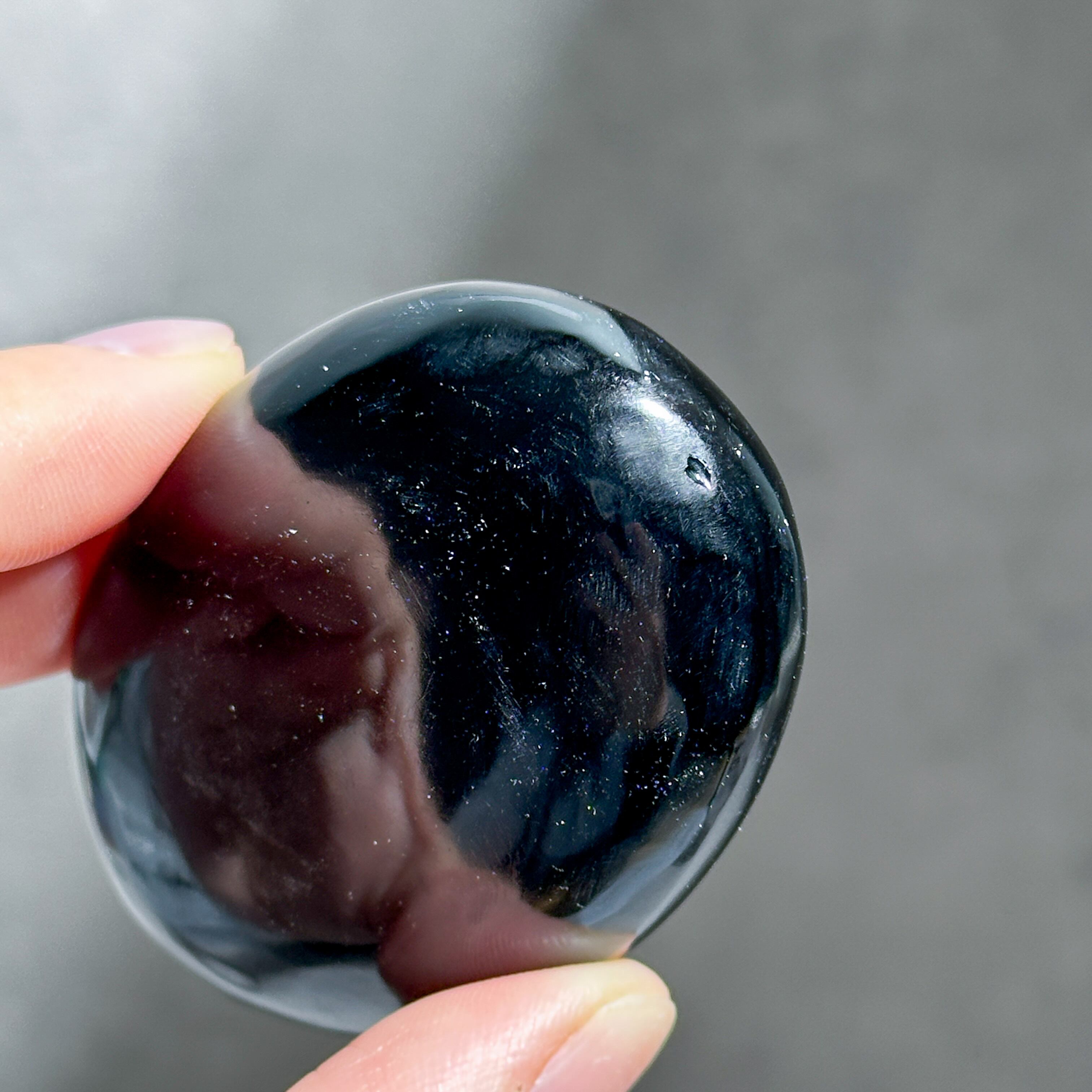 シルバーオブシディアン パーム63◇Silver obsidian◇天然石・鉱物