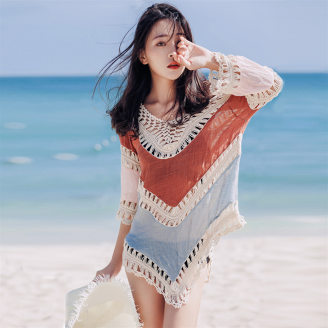 【送料無料】 水着 ビキニ スイムウェア セパレート 羽織り ガウン プルオーバー 紫外線対策 日焼け対策 ３点セット スリーピース 無地 かわいい 大人可愛い きれいめ カジュアル ナチュラル 大人 大人っぽい おしゃれ お洒落 主役級 存在感 女っぽ ラブリー キュート ガーリー 個性的 10代 20代 30代 40代 レディース 女性用 夏 ビーチ プール リゾート 旅行 体系カバー 二の腕カバー 美脚 脚長 スタイルアップ 美スタイル 韓国 韓国系 オルチャン S M L XL 黒 ブラック