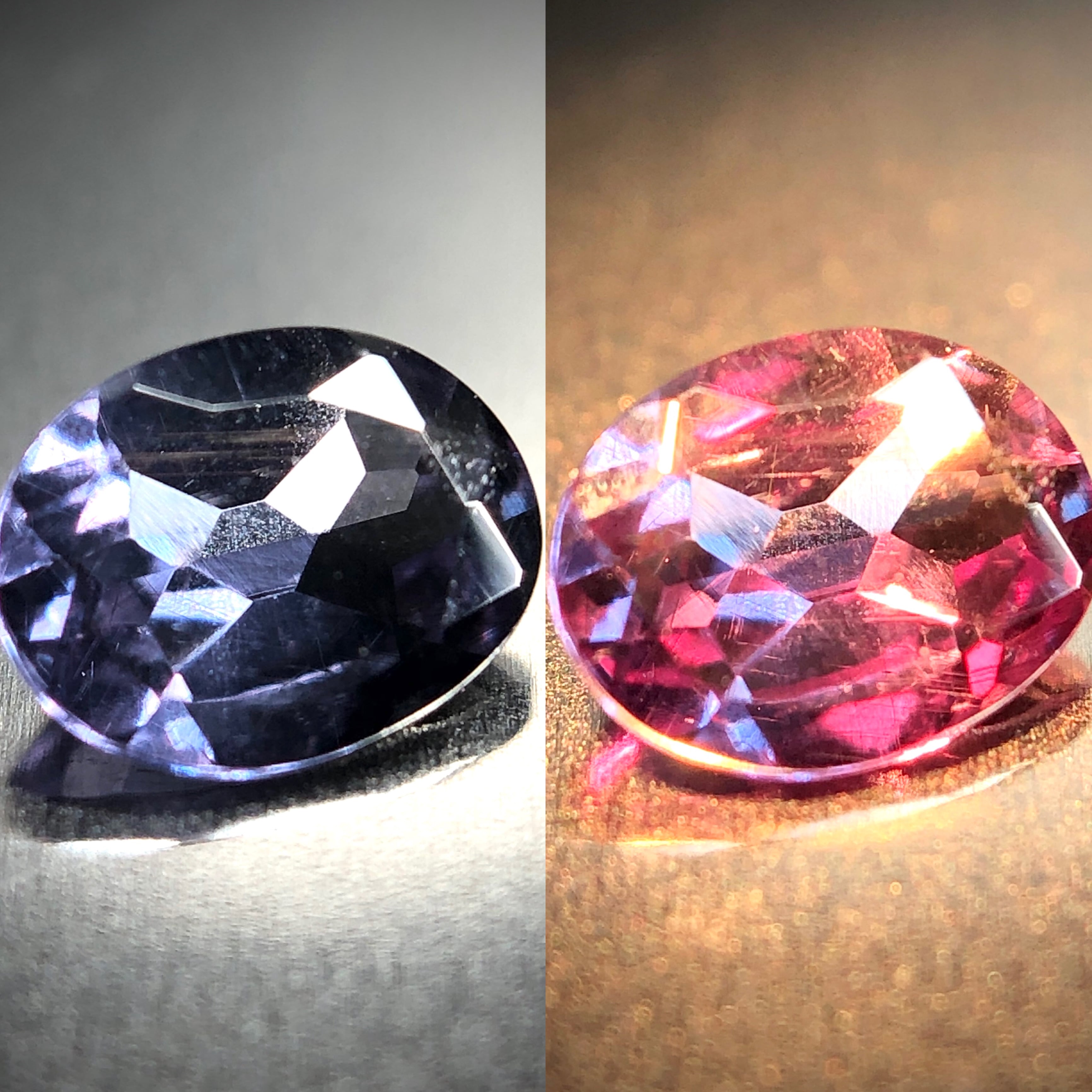 大特価 ”ベキリーブルー”の輝き 0.36ct 天然 カラーチェンジ ガーネット