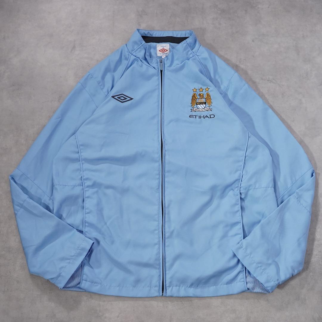 アンブロ イングランド代表 ナイロンジャケット サッカー 紺 青 00s XL