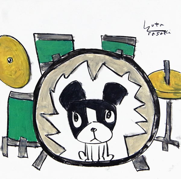 佐々木勇太　犬のイラスト 青いソファ doghouse gallery