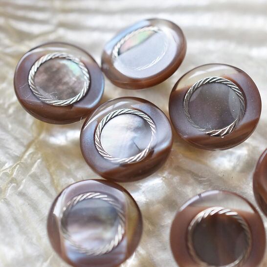 シルバーリングシェル×クリアブラウン 13㎜