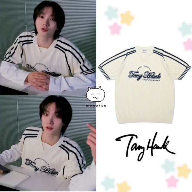 ★BOYNEXTDOOR ソンホ 着用！！【TONYHAWK】TRACK SPORTS CLUB KNIT PULLOVER - 2COLOR