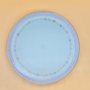 イッチンレース 平盛皿(大) 21cm ラベンダー