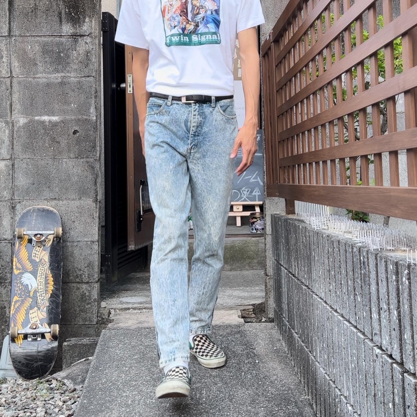 80s 〜 90s “GUESS?” chemical washed denim pants 90年代 ゲスパン 
