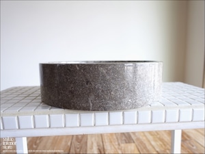 天然大理石 洗面ボウルRis/GY30cm ウォッシュボウル 手洗い鉢 手洗器 洗面器 手洗いボウル 洗面用品 マーブル Φ30 × H8.5cm idawash