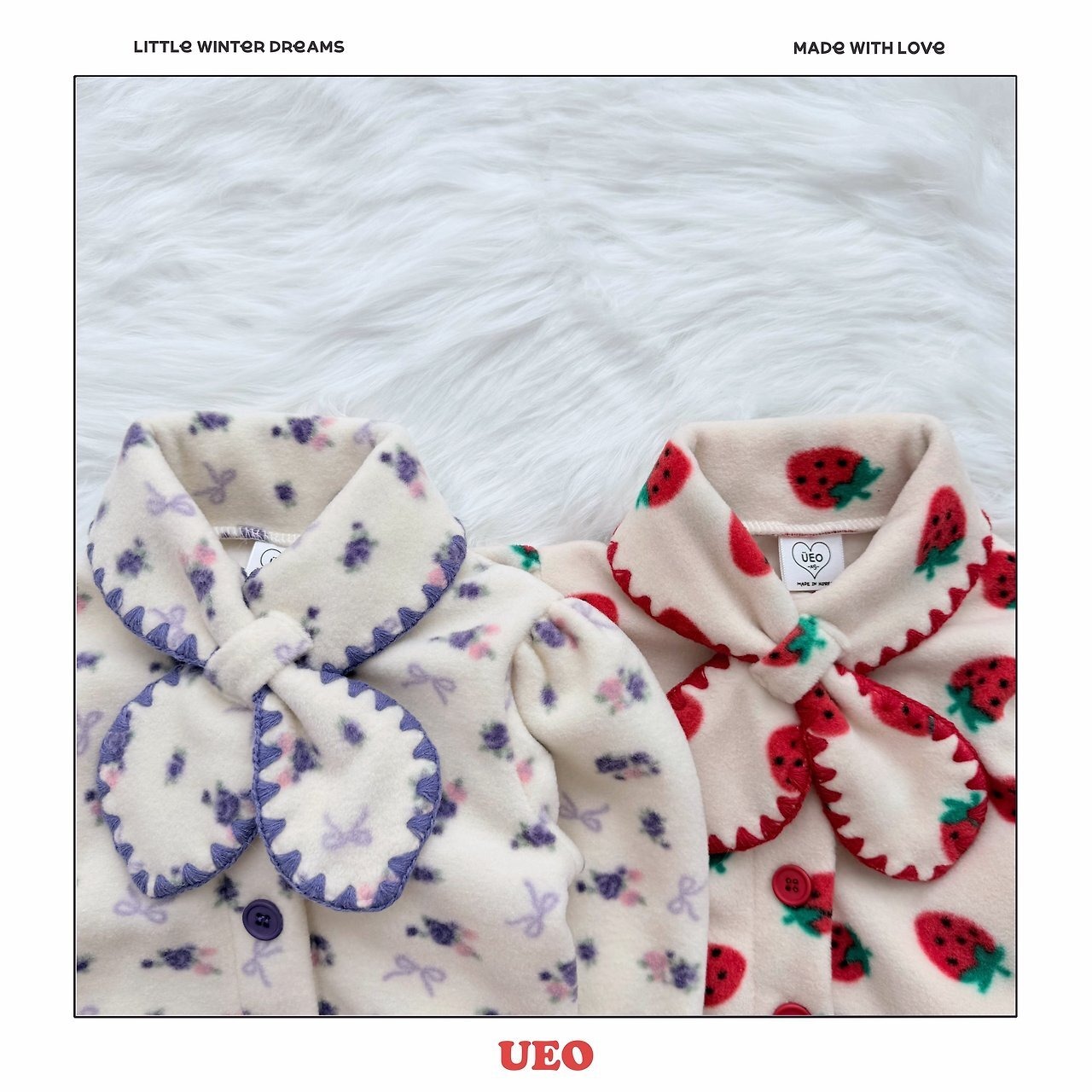 UEO［取寄］cream berry fleece jumper 26winter