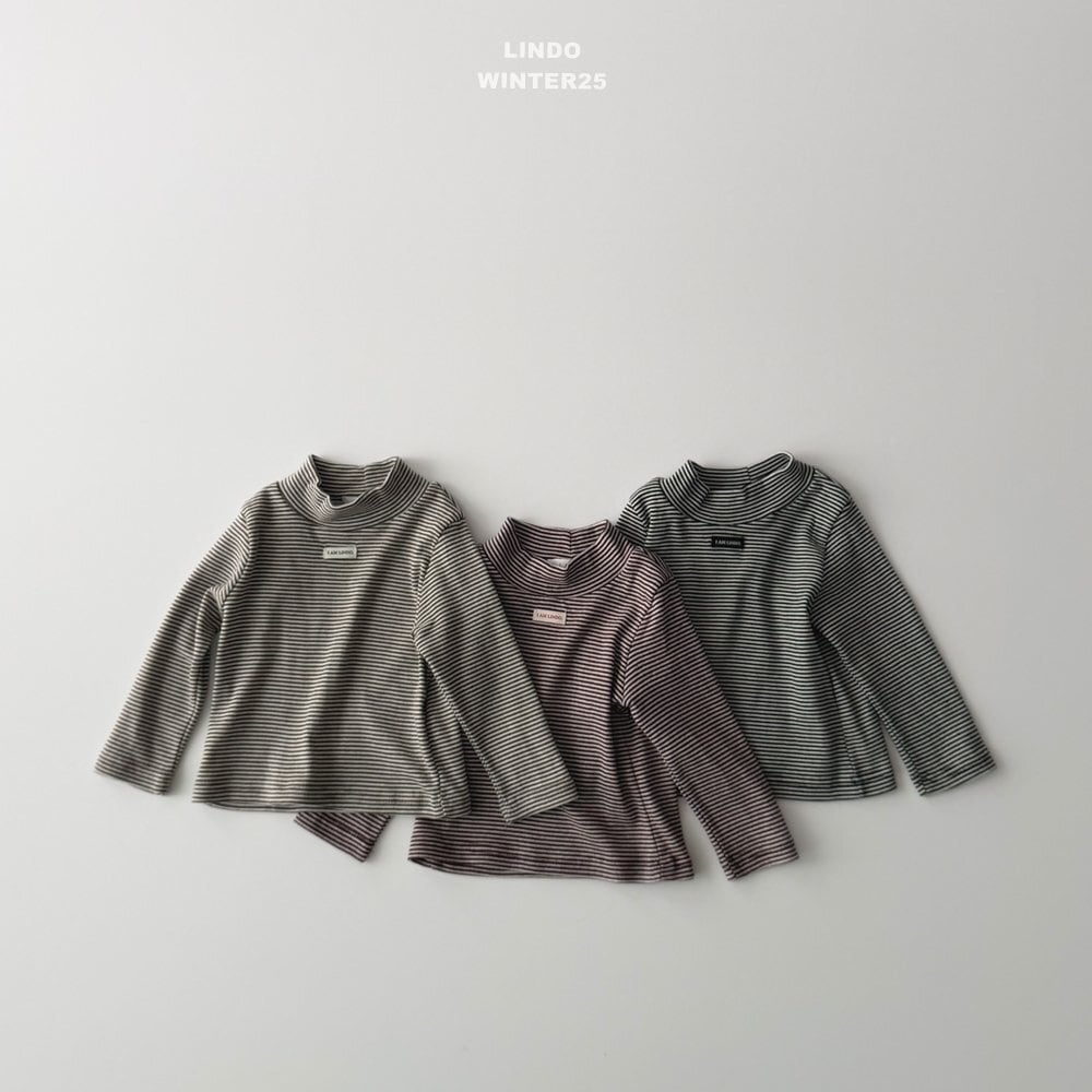 【予約商品】stripe half neck t-shirt