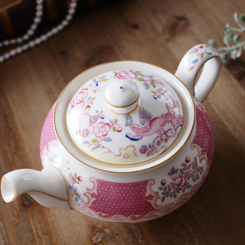 英国ミントン コカトリス ピンク ティーポット | antique FEELPORT