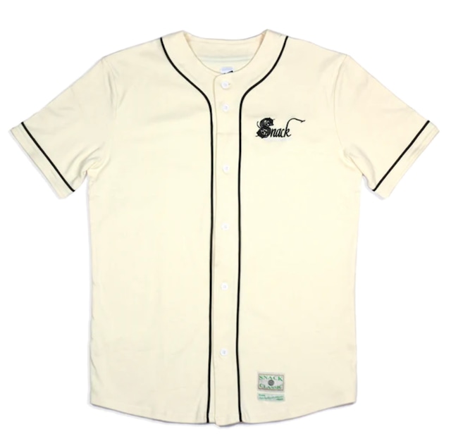 SNACK / FINE GARMENTS BASEBALL JERSEY : L