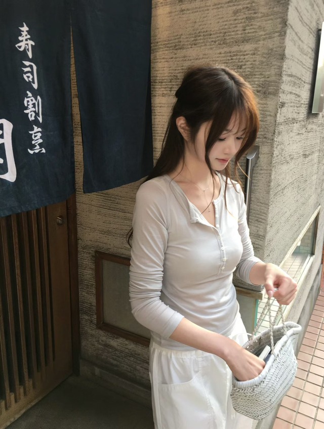 (予約) vegetable / Aily button tee 3color