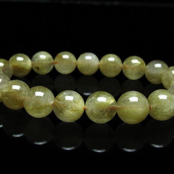 ルチルクォーツ ブレスレット 10mm タイチンルチル ブレスレット メール便可 [M便 1/10] 111-49204