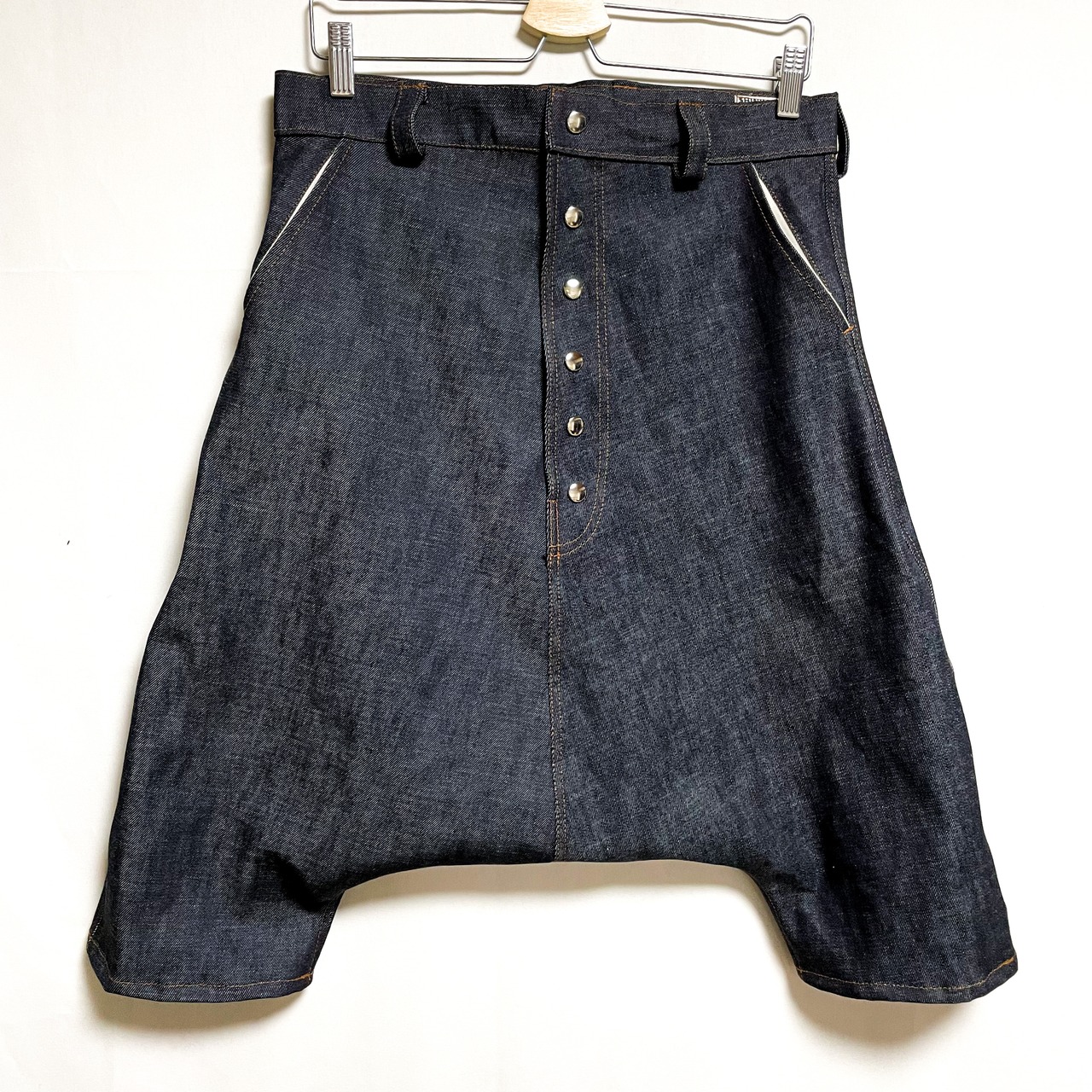 UNFINISHED岡山デニムハーフサルエルパンツ