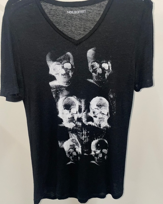 【Neil Barrett】V-neck Skull print Tee / kyoto store