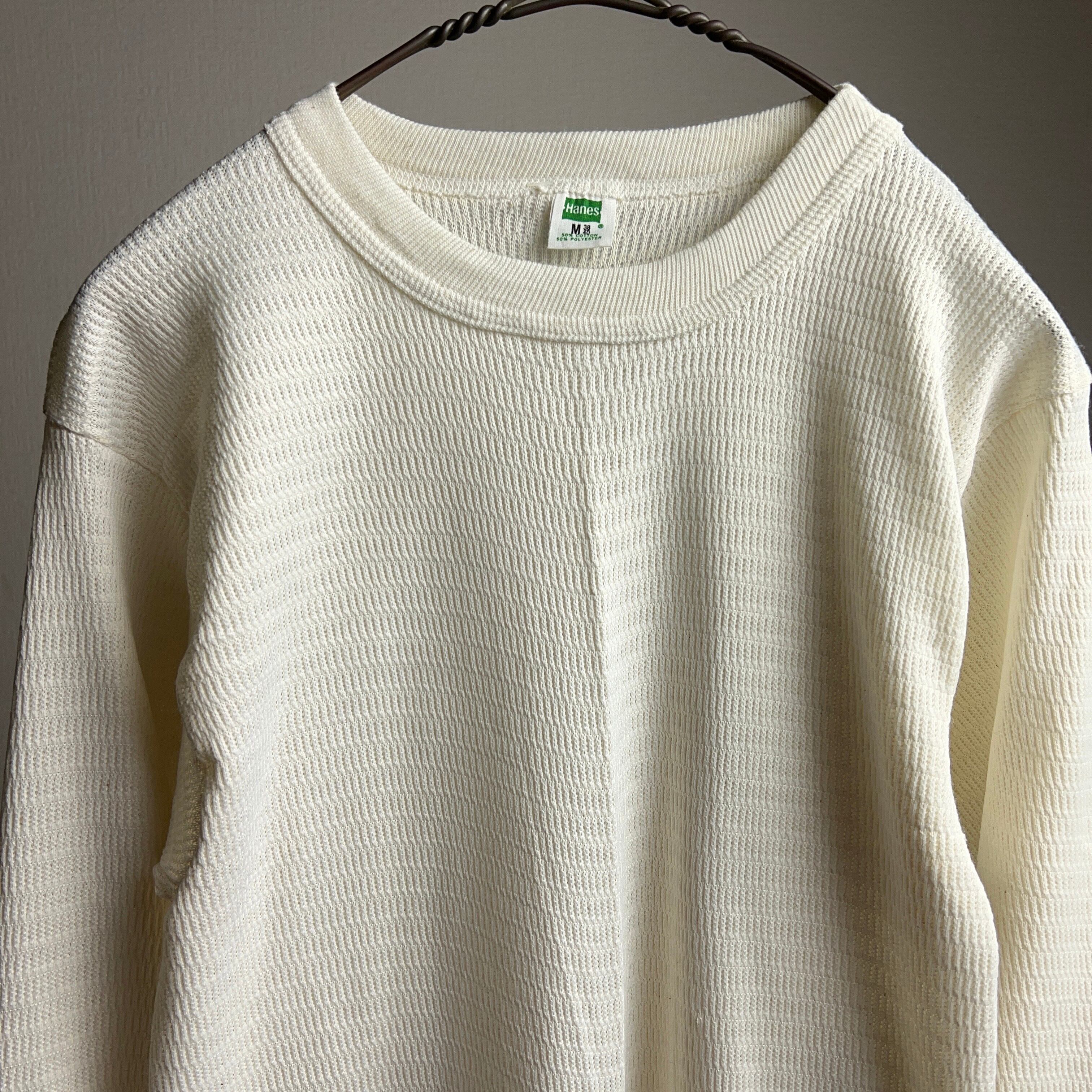 70's~ Hanes Thermal SIZE M 70年代 80年代 USA製 ヘインズ サーマルカットソー【1000A97】