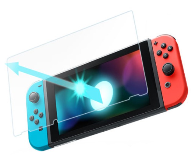 スイッチ ガラスフィルム ブルーライトカット ニンテンドー switch 保護