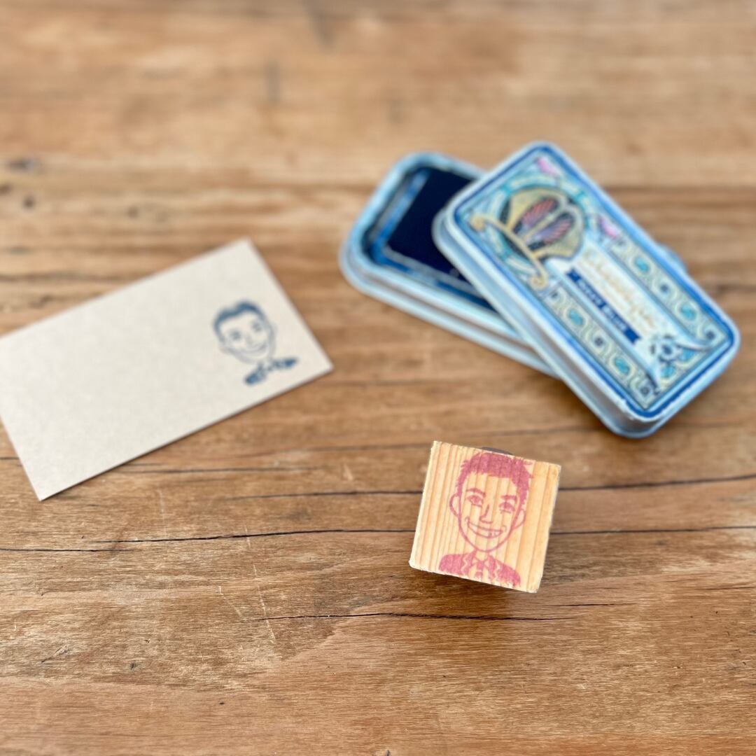 はんこ ハンコ かわいい オーダー イラスト キャラクター受注製作 似顔絵はんこ2.1×2.1〜4×4㎝以内 オリジナル 先生 プレゼント 記念品