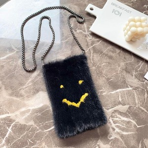 fur smiley face fur bag W00056