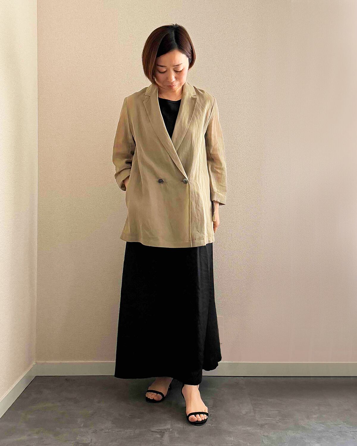 ベージュ コットンジャケット 日本製 NewAnce（ニュアンス） コート ジャケット 「NewAnce」Type-1st Work