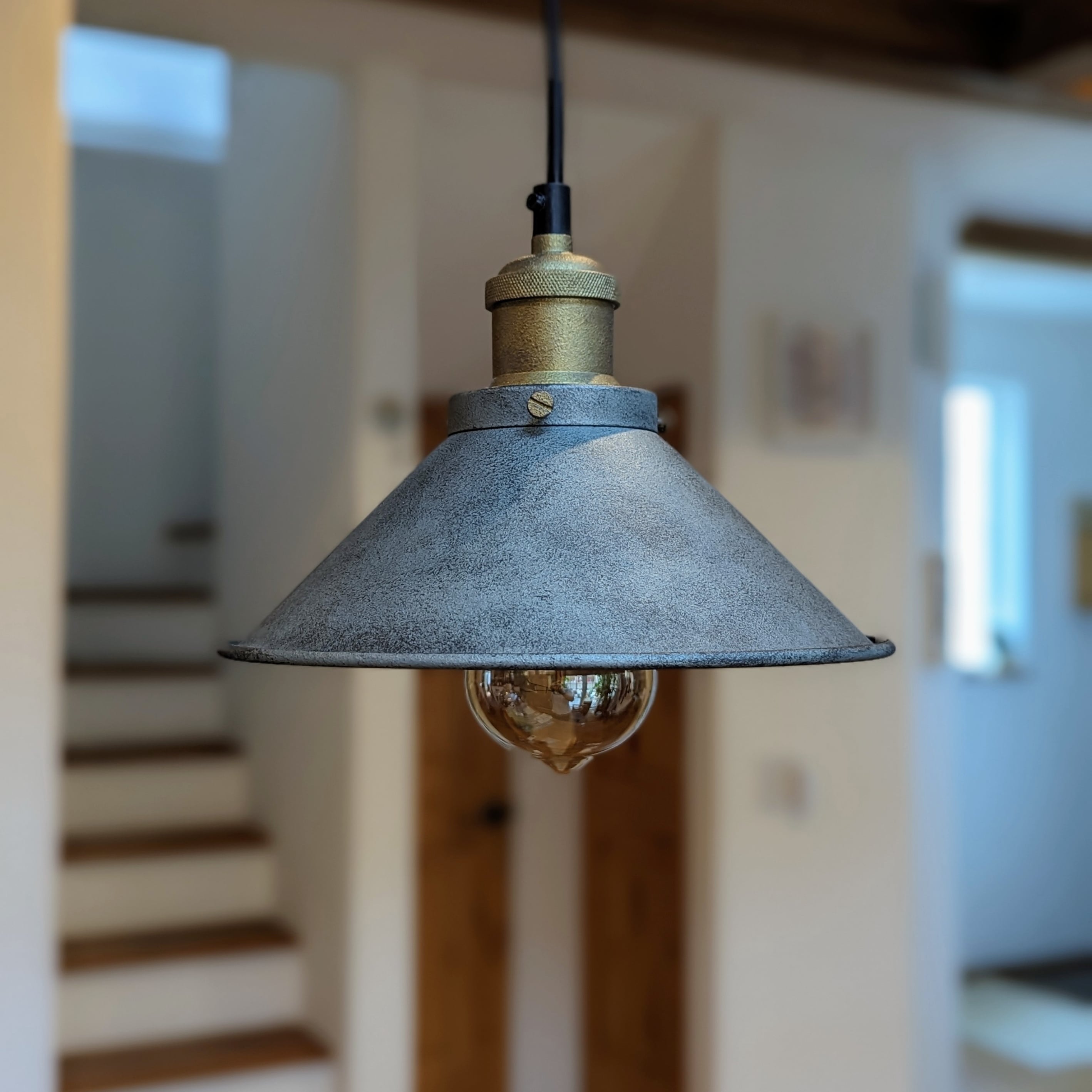 古塗装／シルバーグレーベース】ノスタルジックなペンダントライト