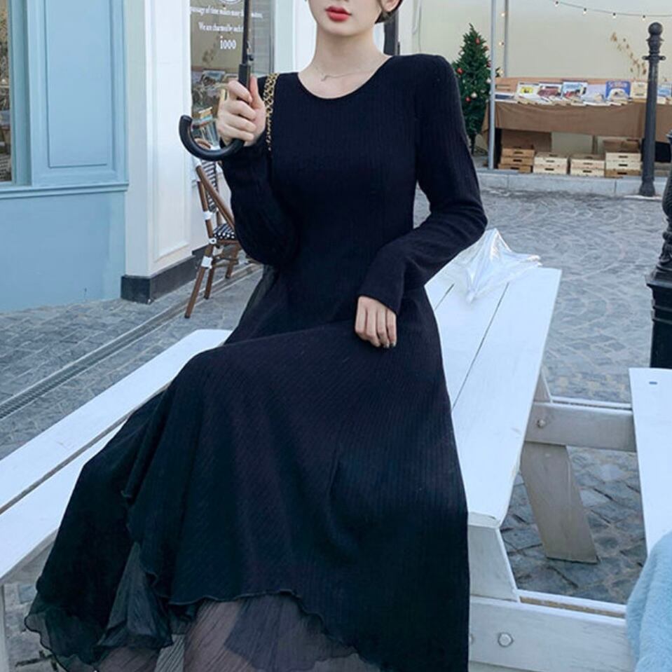 random hem flare dress