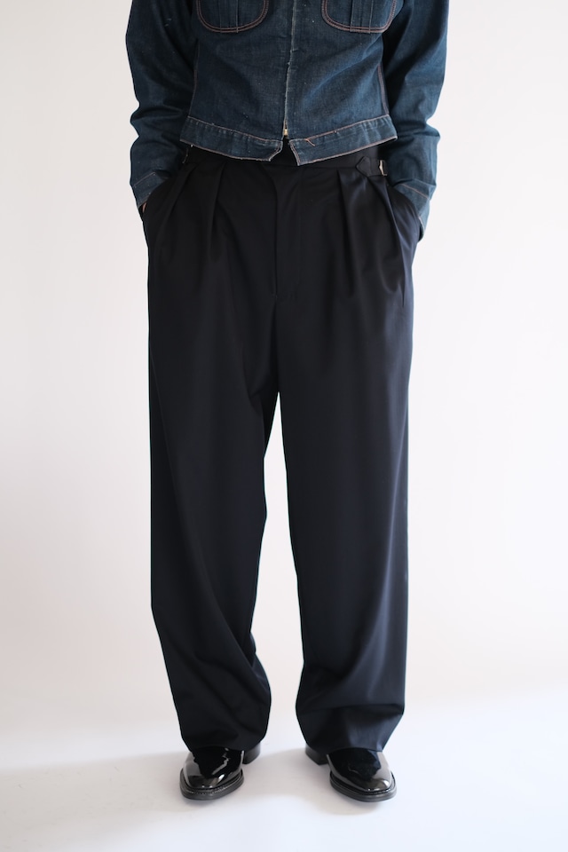 ULTERIOR / HIGH DENSITY GABARDINE WIDE TROUSERS