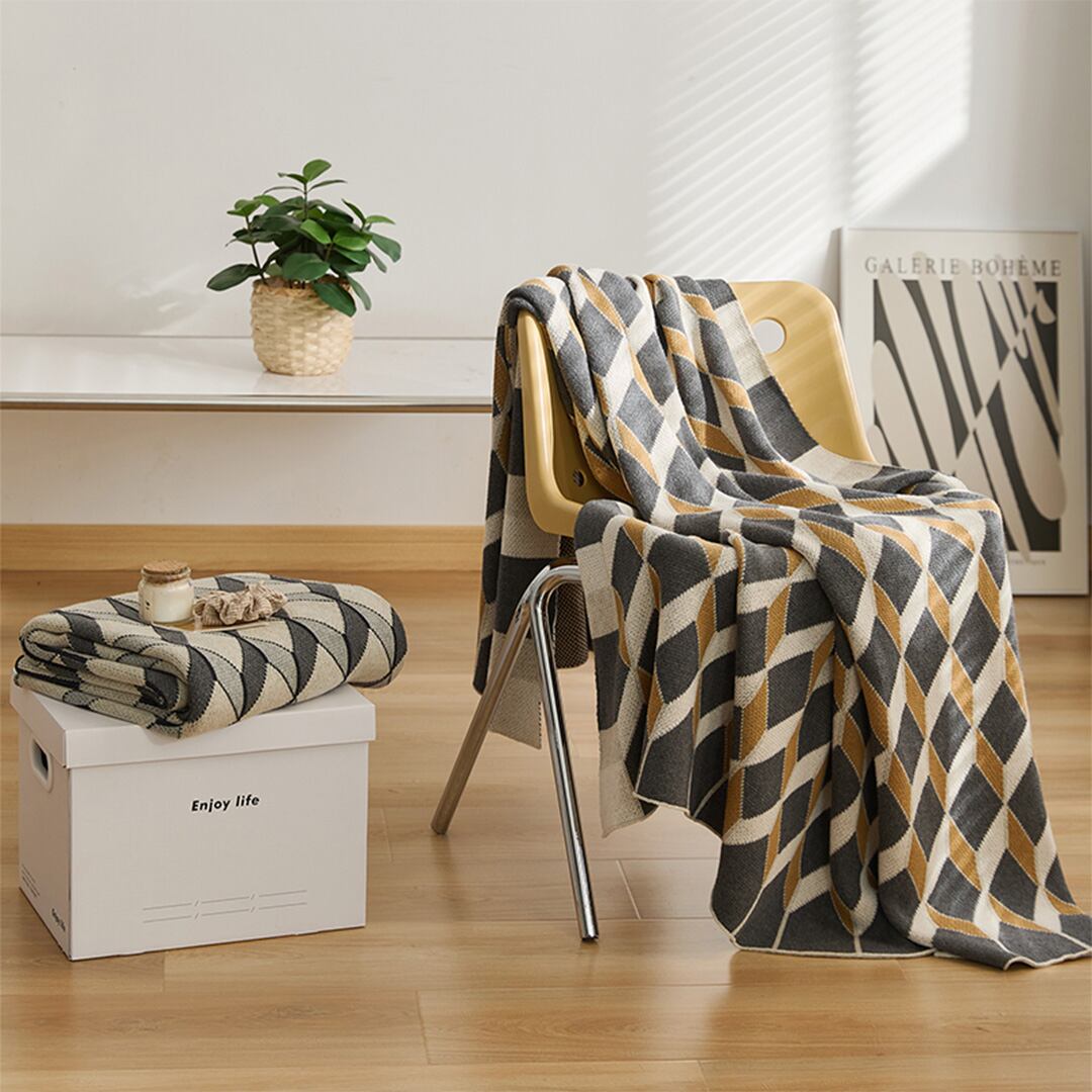 ダイステキスタイルニットブランケット K0442