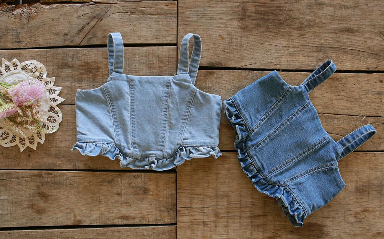 sold out» flo ロシャデニムビスチェ rosha denim bustier 2colors