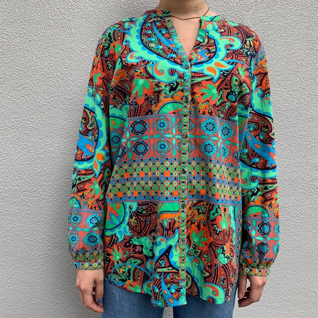 エスニック 柄シャツ Tad Vintage エスニック 柄シャツ Tad Vintage