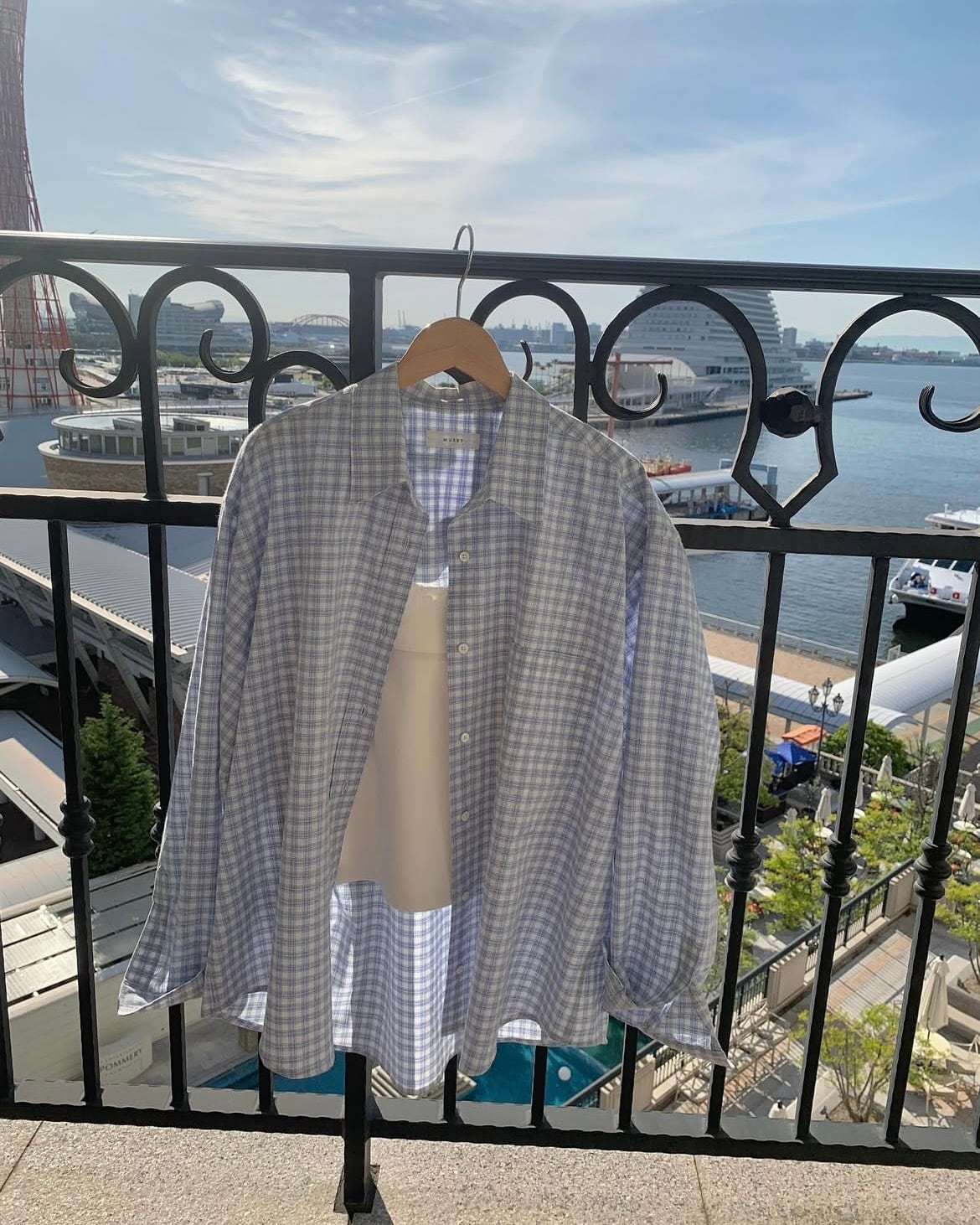 (予約) muret / Downy check shirt