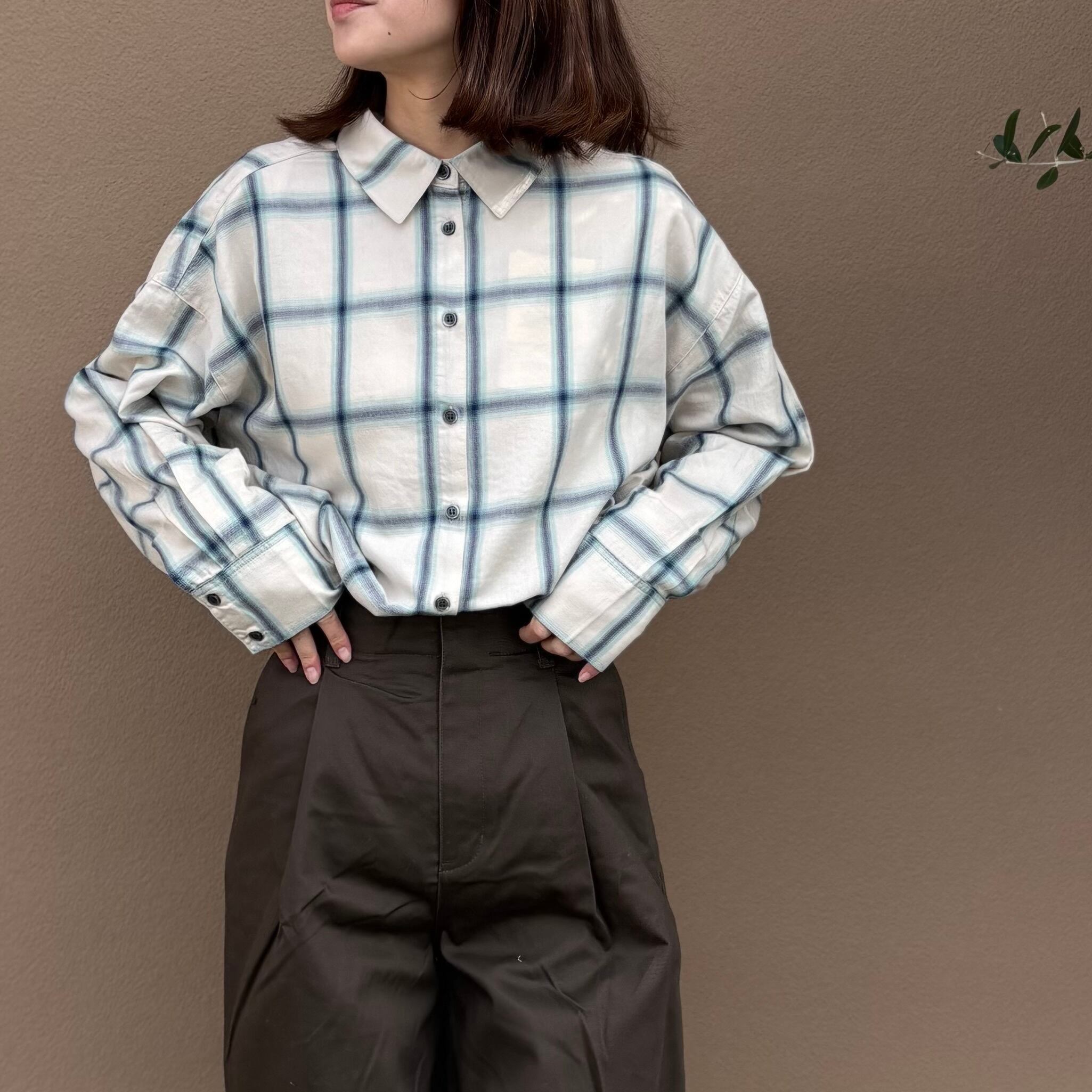 オンブレチェック オーバーシャツ