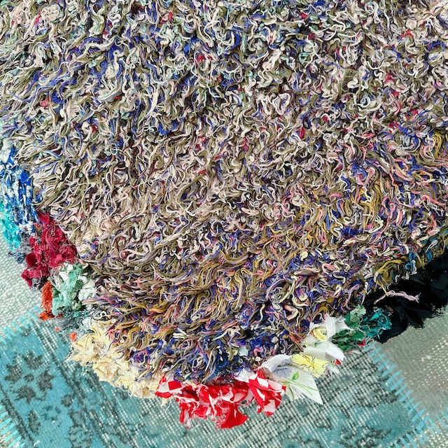 モロッコ ヴィンテージプフ CP003 | ブジャド フロアクッション | 55cm × 55cm × 20cm