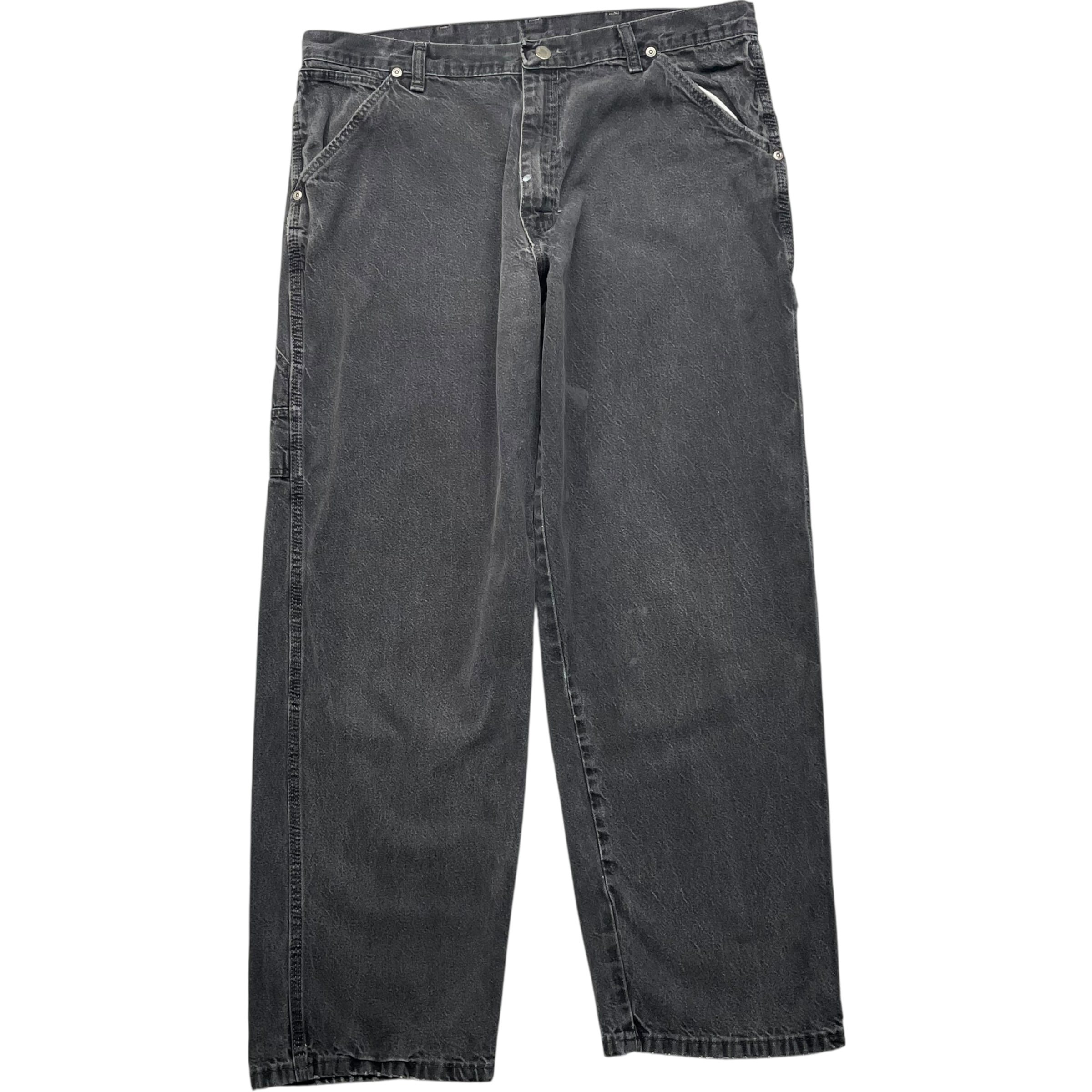 《実寸 W37L30》 Wrangler ラングラー ペインターパンツ ワークパンツ ブラック 90年代〜 no.8701