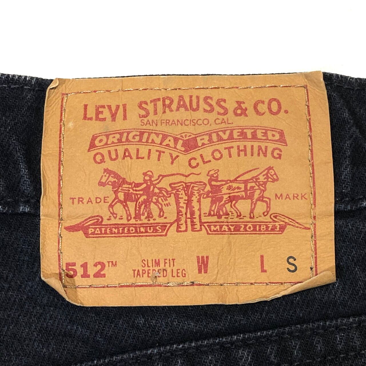 90年代 リーバイス Levi's 15951 RELAXED FIT TAPERED LEG ブラックジーンズ テーパードデニムパンツ レディースL(w27) ヴィンテージ /eaa319992