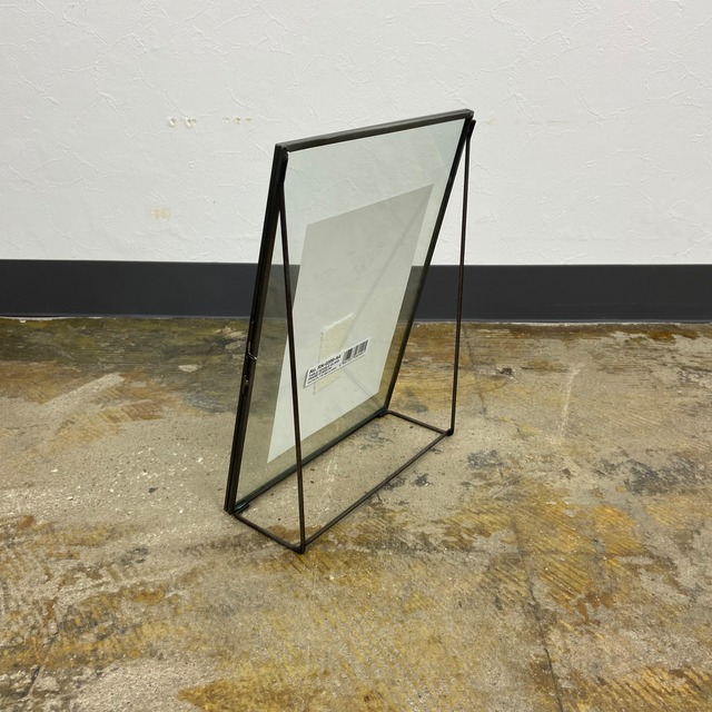 TABLE DOUBLE GLASS FRAME STAND A4 テーブル ダブル ガラス フレーム スタンド A4 LSC