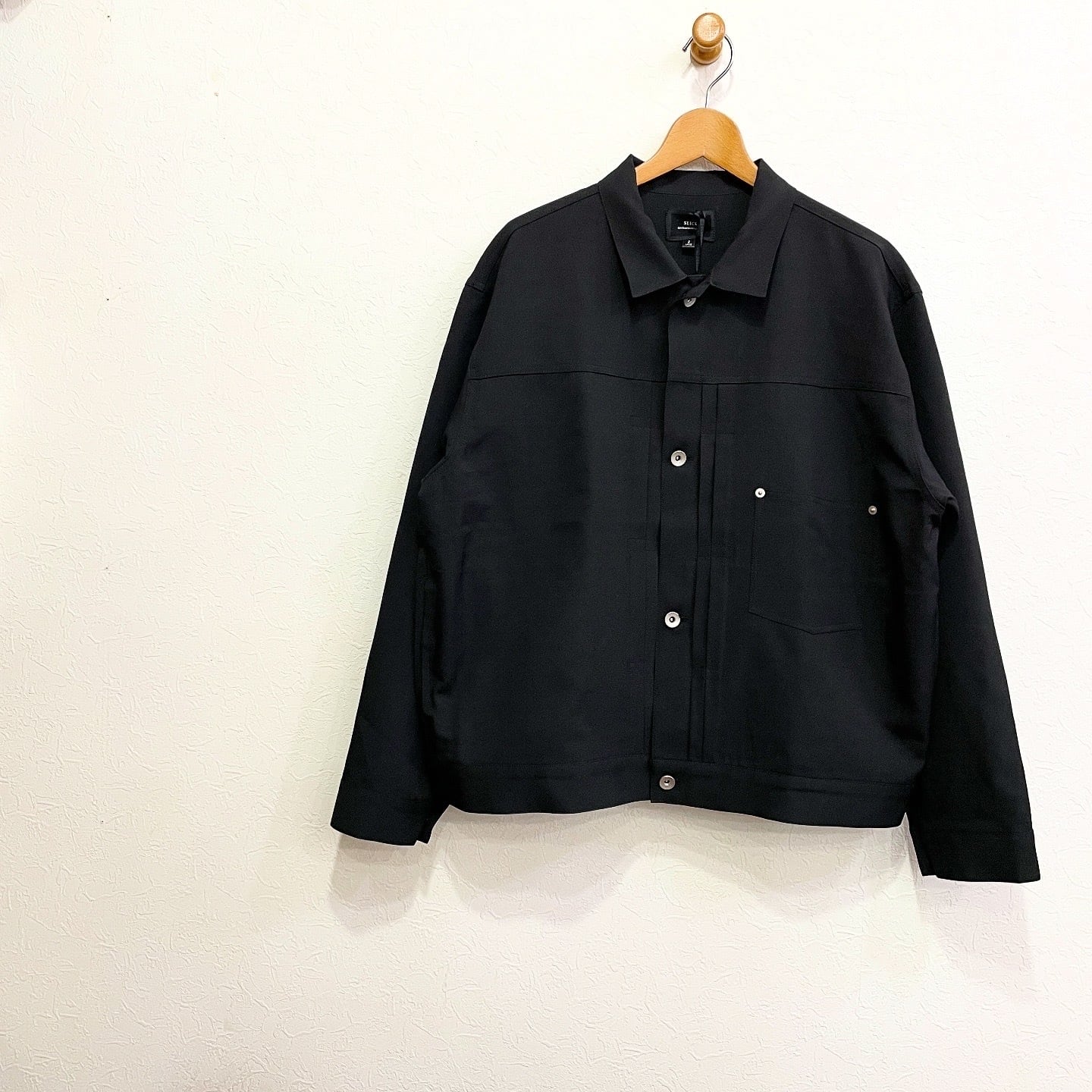 SLICK/2025秋冬新作テックツイルトラッカージャケット　ブラック　Lサイズ SLICK 【Tech Twill Trucker Jacket】 スリック ※セットアップ対応